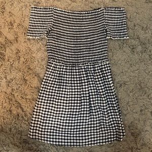 Navy & White Gingham Dress